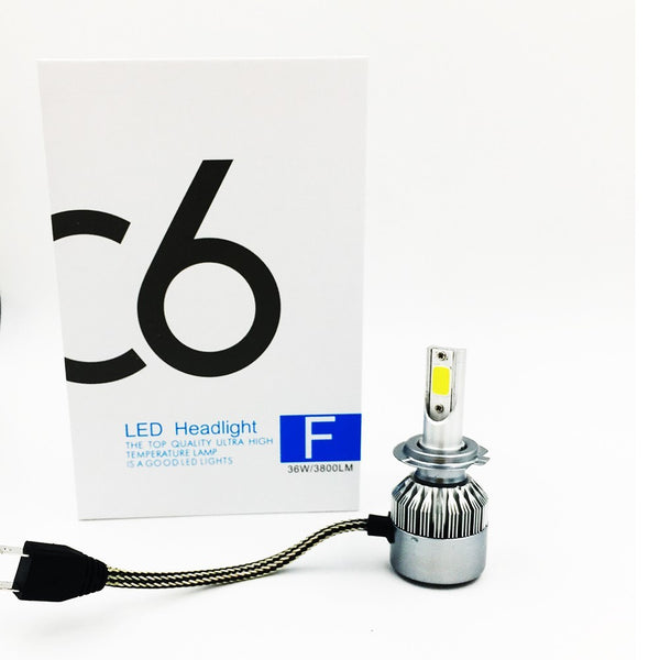 C6 LED Headlight Kit H3- 6000k , 3800lumens
