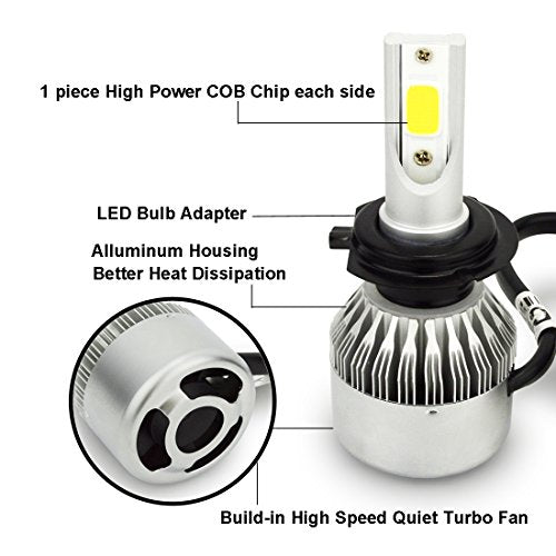 C6 LED Headlight Kit H11-6000k 3800 lumens